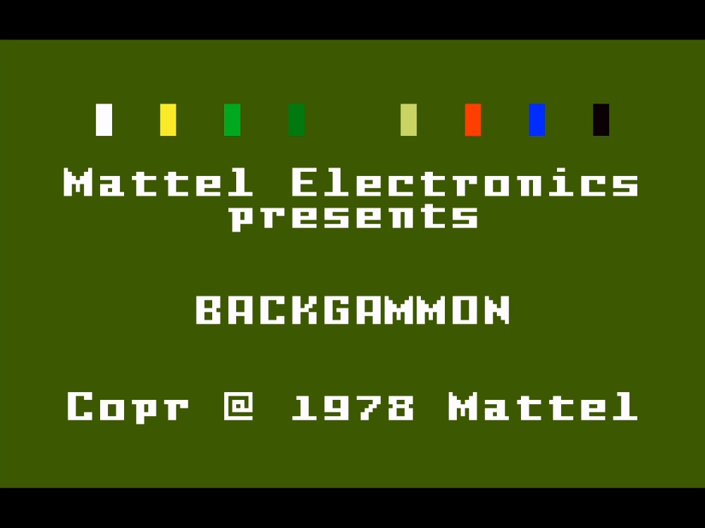 Title Screen of ABPA Backgammon for Intellivision